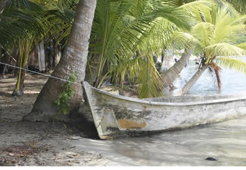 Boat on The Beach Panama Print | Island Art Bocas